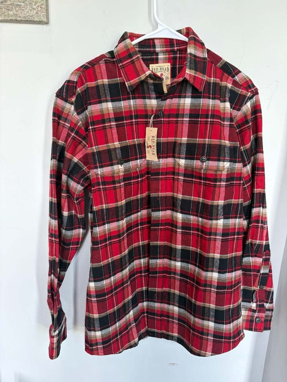 RedHead‎ Brand Co. Long Sleeve Plaid Flannel Button Down Shirt
